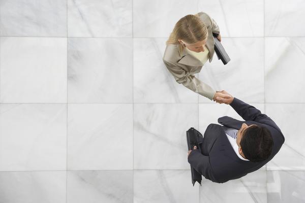 Man and Woman Happy to Work