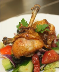 Chicken in Teriyaki Sauce with Cucumber